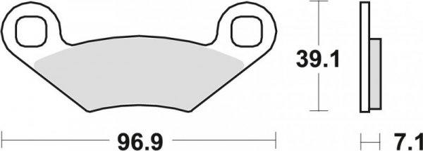TRW ZF KLOCKI HAMULCOWE KH159 ORGANIC POLARIS OUTLAW 450 08-10, SPORTSMAN 500 08-, SPORTSMAN 600 / 700 02-06, SPORTSMAN 800 05-1