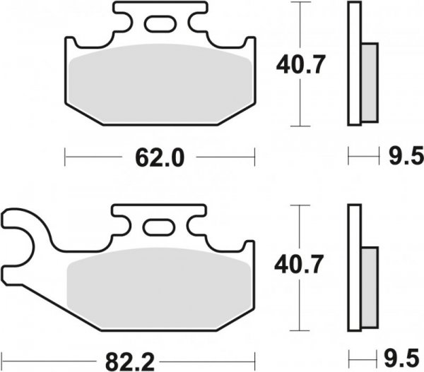 TRW ZF KLOCKI HAMULCOWE KH317 SINTER OFFROAD SUZUKI LTF 500 03-04, YAMAHA YXR 660 04-06 YFM 700 RAPTOR 06-, TYŁ