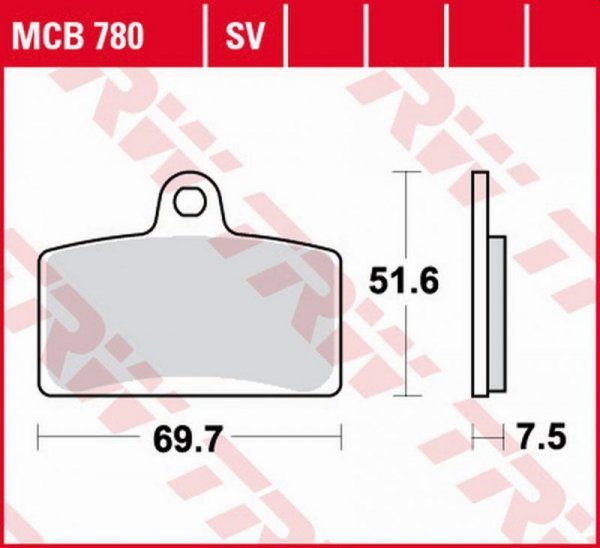 TRW ZF KLOCKI HAMULCOWE KH399 SINTER STREET APRILIA RS4 50/125 11-, DERBI GPR 50 2T 09-16, GPR 125 2T/4T 04-16, PEUGEOT XR-7 50 