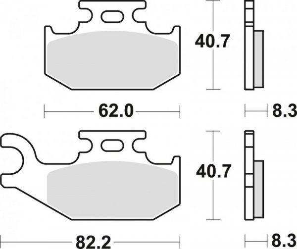 TRW ZF KLOCKI HAMULCOWE KH414 SINTER OFFROAD SUZUKI LTA 400 08-, LTA 450 06-12, LTA 500 09-, LTA 750 08-,