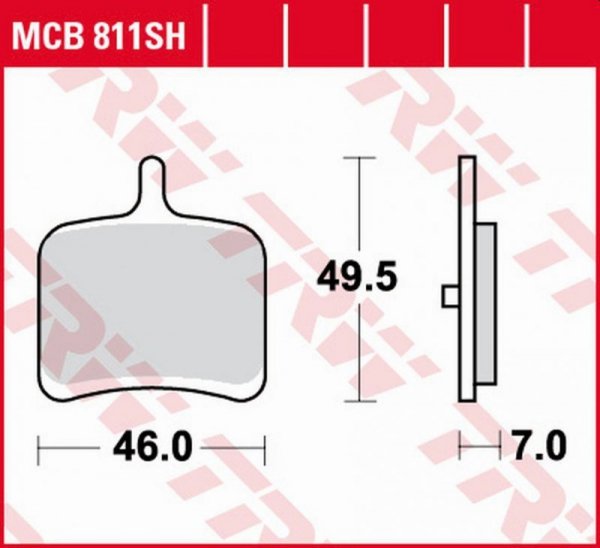 TRW ZF KLOCKI HAMULCOWE KH460 SINTER STREET BUELL R/CR 1125 XB3 08-10, EBR RX/SX 1190 14-, TYŁ