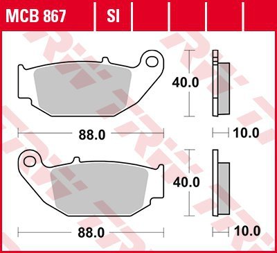 TRW ZF KLOCKI HAMULCOWE KH629 SINTER HONDA CB 125 R / 300 R 18-, CRF 250 L 13-17, SUZUKI GSX-R / S 18-, TYŁ