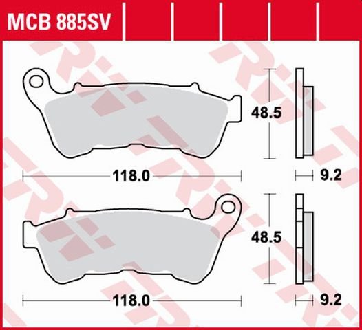 TRW ZF KLOCKI HAMULCOWE KH640 SINTER STREET HARLEY-DAVIDSON XL 883 14-19, XL 1200 14-19, PRZÓD