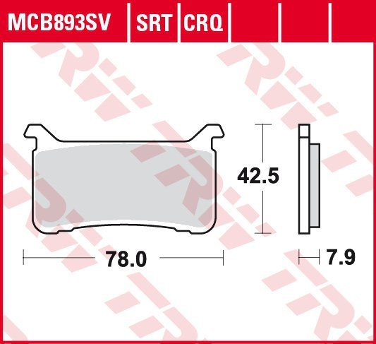 TRW ZF KLOCKI HAMULCOWE KH700 SINTER STREET HONDA CB 1000 R 18-19, CB 1100R 17-19, CBR 1000 R FIREBLADE 17-19, VFR 800 17-19, PR