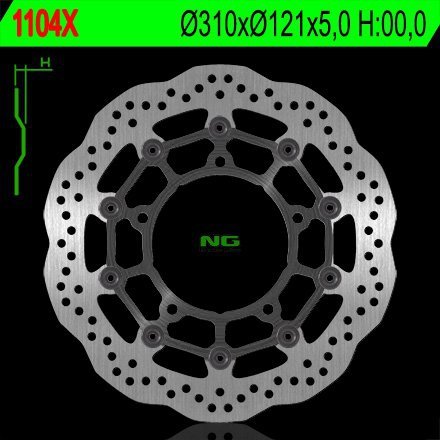 NG TARCZA HAMULCOWA PRZÓD SUZUKI B-KING 07-13, GSF650/1250 07-16, GSXF650/1250 10-18, GSXR1300 08-18,(310x121x5MM) (5X10,5MM) WA