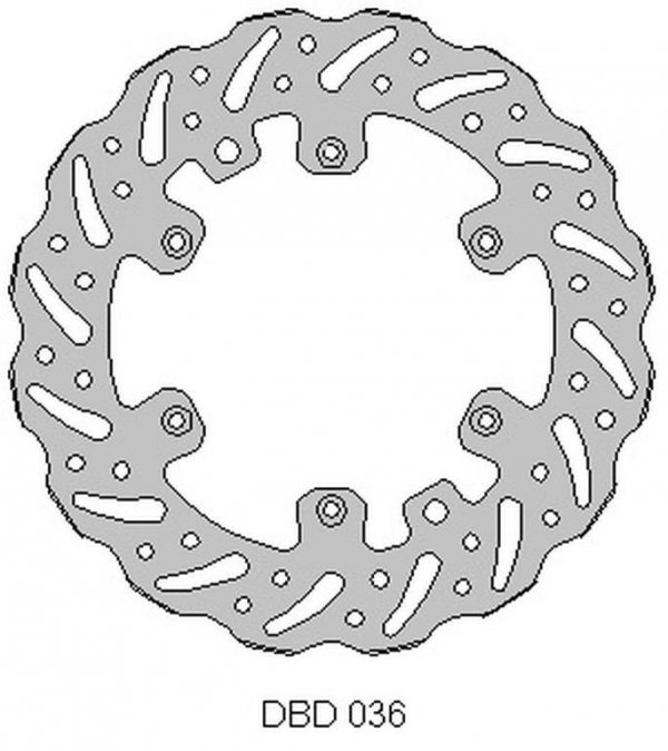 DELTA BRAKING TARCZA HAMULCOWA PRZÓD KTM 2T/4T 91-25, HUSABERG, HUSQVARNA, GAS-GAS 21, WAVE (260X126,5X3MM) (6X6,5MM) (NG140)