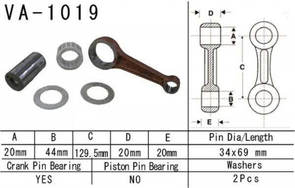 VESRAH KORBOWÓD HONDA TRX500 FA/FG 01-13 (FOURTRAX, FOREMAN, RUBICON) (VA1019) (MADE IN JAPAN)