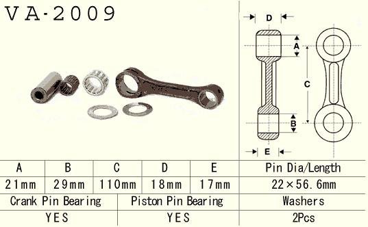 VESRAH KORBOWÓD YAMAHA YFS 200 (YFS200) BLASTER 88-06 (VA2009) (MADE IN JAPAN)