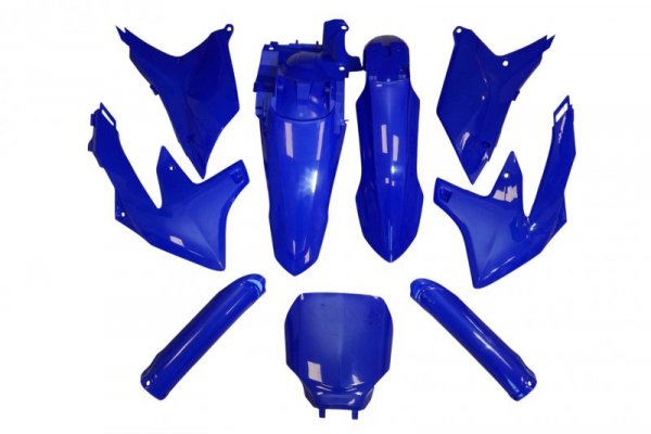 UFO 2025/11 KOMPLET PLASTIKÓW (FULL KIT) Z OSŁONAMI TELESKOPÓW (AMORTYZATORÓW) YAMAHA YZF 250 24-26, KOLOR NIEBIESKI