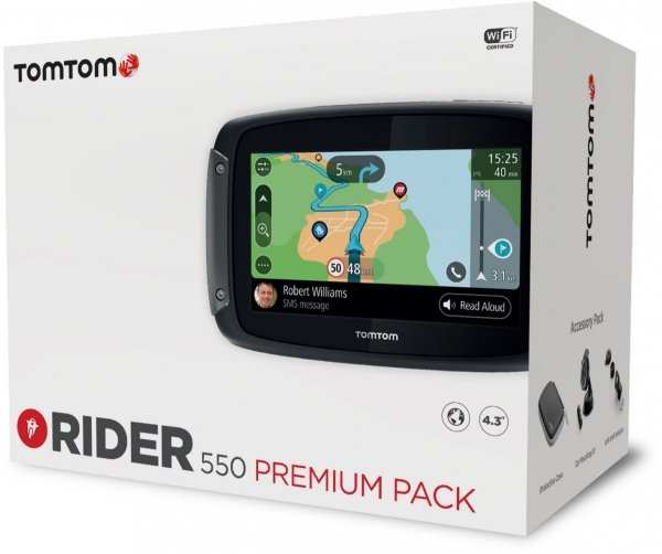 TOMTOM RIDER 550 Premium pack Nawigacja motocyklowa + uchwyt samochodowy