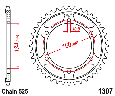 PBR Zębatka Tylna Do Honda CBR 600 FR Rossi (01-02) 46 zębów
