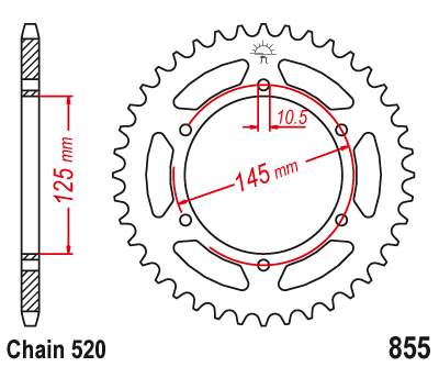 Zębatka Tylna Do YAMAHA XJ600 (92-05) , 48 zębów