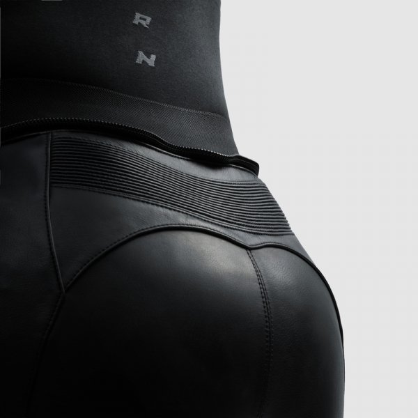 SPODNIE MOTOCYKLOWE SKÓRZANE DAMSKIE REBELHORN DIVA BLACK W36