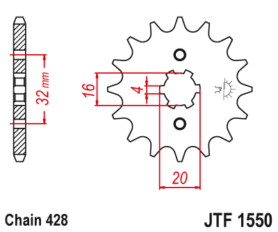 DID JT zestaw napędowy Betamotor RR AC Motorad (08-12)
