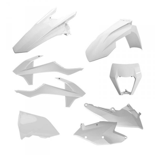 POLISPORT KOMPLET PLASTIKÓW KTM EXC/EXC-F TPI '17-'19   KOLOR BIAŁY