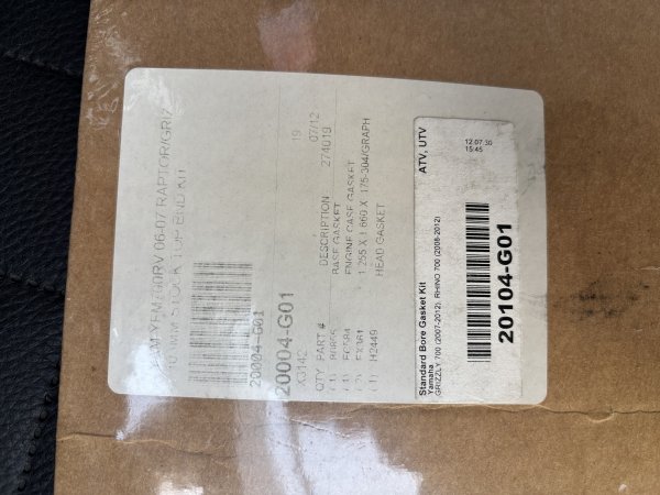 USZCZELKI TOP-END YAMAHA YFM 700 RAPTOR '06-'20, GRIZZLY '07-'14