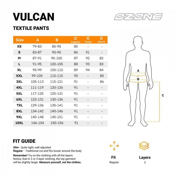 SPODNIE TEKSTYLNE OZONE VULCAN BLACK (KRÓTKA NOGAWKA) SHORT XXL