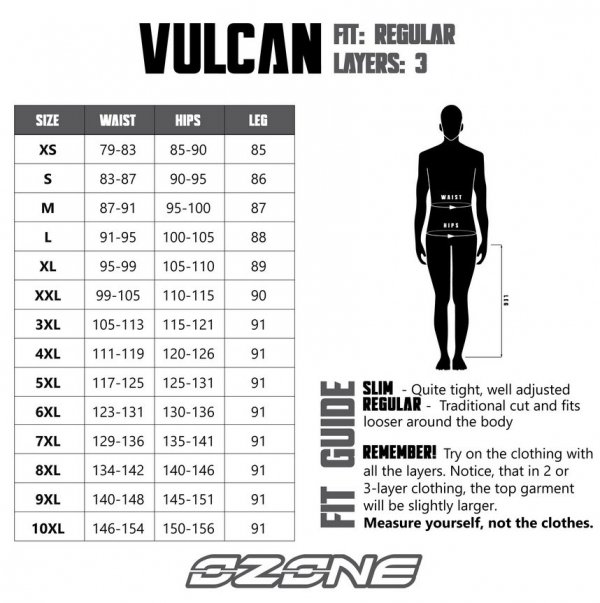 SPODNIE MOTOCYKLOWE TEKSTYLNE OZONE VULCAN BLACK XXL