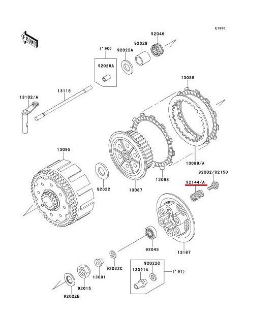 NEWFREN Sprężyny Sprzęgłowe 6 SZT. SUZUKI GS 450 (80-88)
