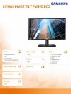 Monitor  24 cale LS24E65UXWY/EN PLS 1920x1200 WUXGA 16:10 1xD-sub 1xDVI   1xDP 4ms HAS+PIVOT głośniki płaski 3Y NBD