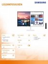 Monitor 31,5 cala LS32AM703UUXEN VA 3840 x 2160 UHD 16:9 2xHDMI/1xUSB-C (65W) 8 ms (GTG) głośniki płaski biały SMART