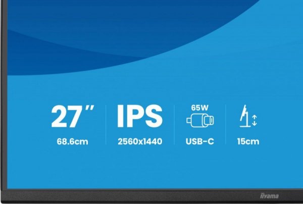Monitor 27 cali XB2797QSN-B1 IPS/3.7 megapixel QHD, HAS150/ 350cd/1ms/HDMI/Displayport, USBC DOCK 65W, 4USB HUB, RJ45