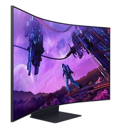 Monitor 55 cali LS55BG970NUXEN VA 3840x2160 UHD 16:9 4xHDMI/LAN(RJ45)/2xUSB2.0 1ms(GTG) WiFi/BT głośniki zakrzywiony HAS+PIV 165