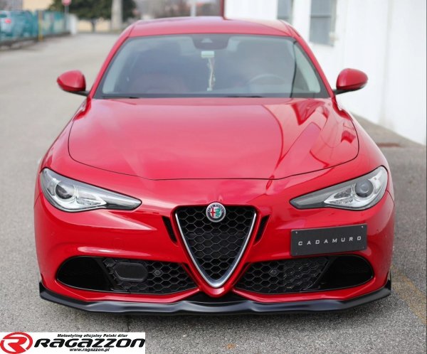 Dokładka, spoiler zderzaka CADAMURO Alfa Romeo Giulia VELOCE czarny połysk