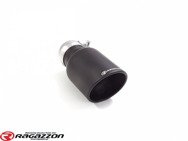Tłumik końcowy przelotowy Alfa Romeo Giulia 2.0 Quadrifoglio style RAGAZZON BLACK 4x102mm sportowy wydech
