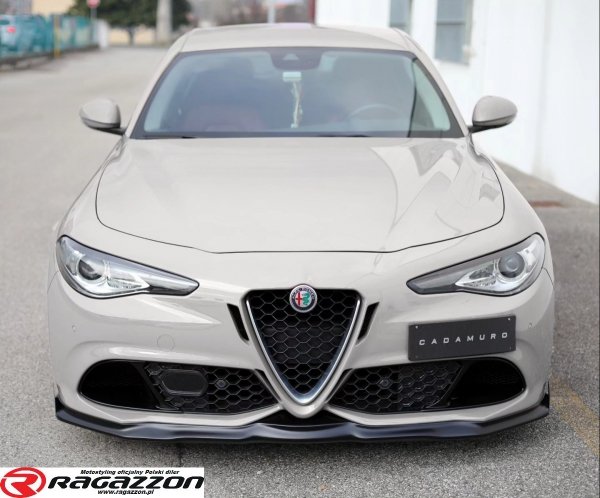 Dokładka, spoiler zderzaka CADAMURO Alfa Romeo Giulia VELOCE czarny połysk