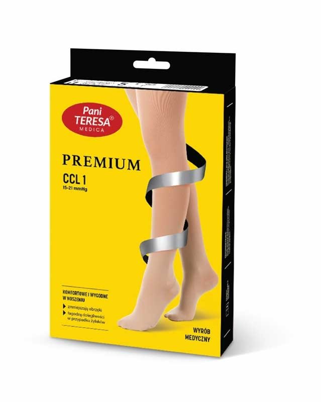 PANI TERESA PREMIUM Podkolanówki medyczne uciskowe CCL 1