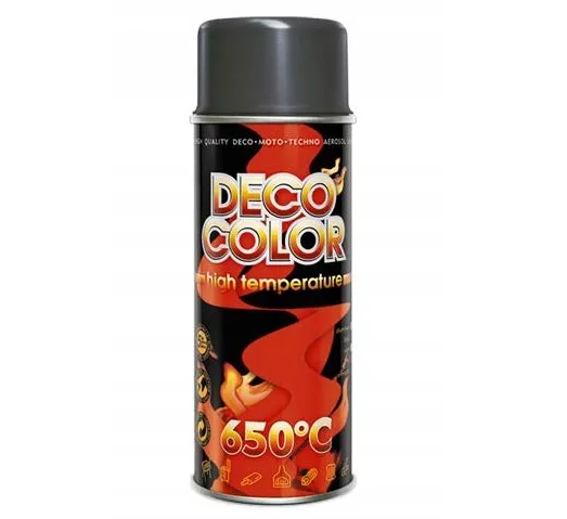 Spray lakier farba antracyt żaroodporny DECO COLOR do