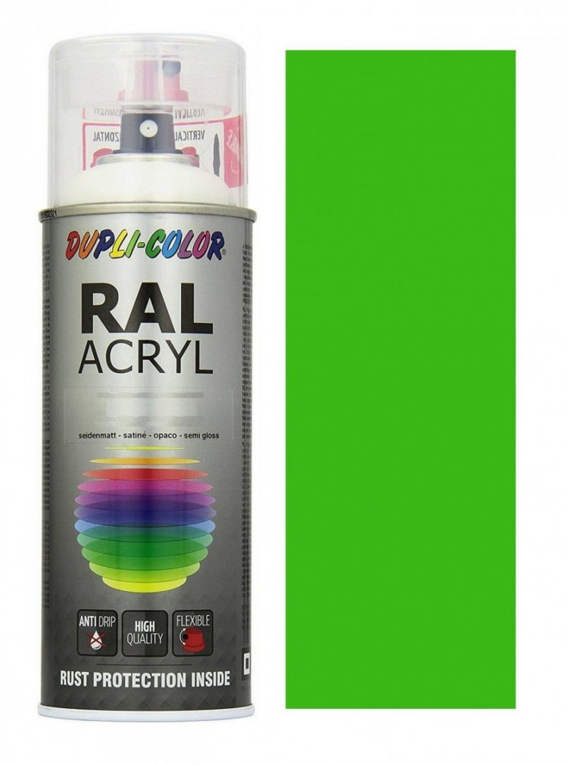 MOTIP lakier zielono żółty farba połysk 400 ml akrylowy acryl szybkoschnący RAL 6018