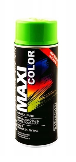 Zielony żółty lakier farba spray maxi RAL 6018 emalia uniwersalna 400 ml 
