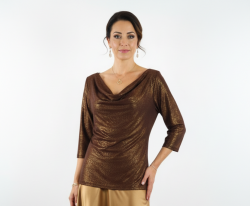 Bluzka wizytowa, rękaw 3/4, dekolt woda,  rozm. 42