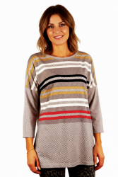 Bluzka w paski, rękaw 3/4, Kreator Studio Mody, r. 46