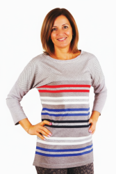 Bluzka w paski, rękaw 3/4, Kreator Studio Mody, r. 50