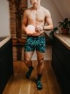 Night Panther - Mens Fitted Trunks - Good Mood