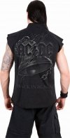 AC/DC Back in Black Torn - Bezrękawnik Denim Spiral