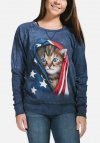 Patriotic Kitten - Bluza Damska - The Mountain 