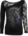 Celtic Unicorn- Lace One Shoulder Spiral