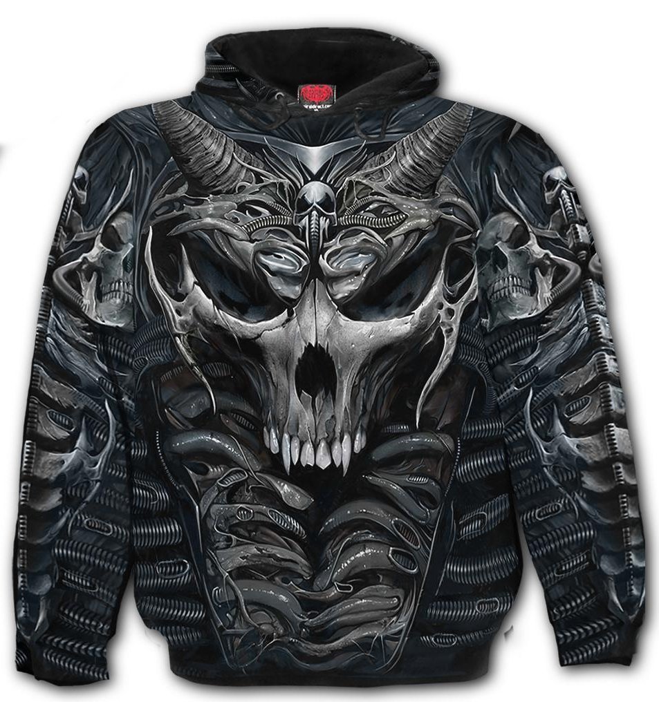 veoevo.cz Tri ka malovan dr pky Skull Armour Mikina Spiral