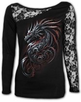 Dragon Shards - Lace One Shoulder Spiral