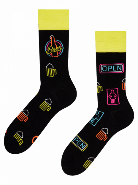 Neonové Pivo - Ponožky Good Mood
