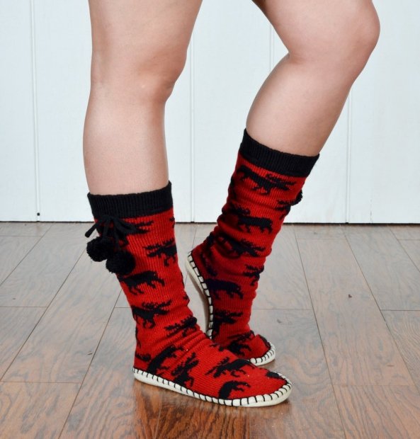 Moose Red Mukluk - Ponožky do bačkor - LazyOne