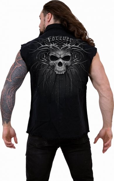 Death Forever - Sleeveless Denim Spiral