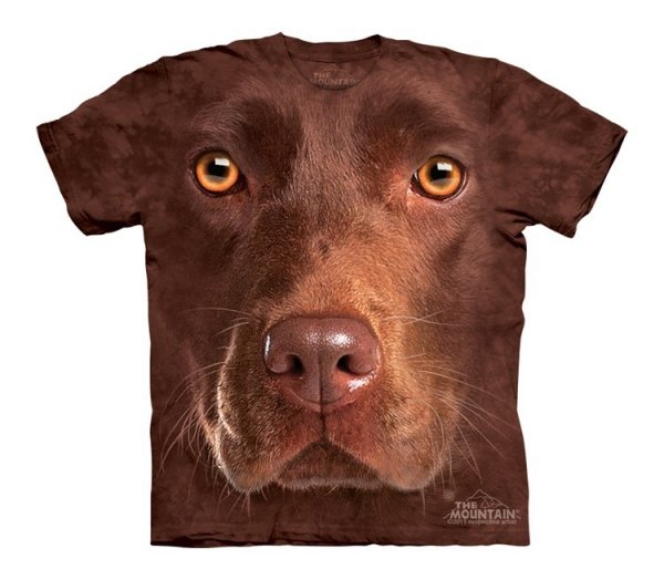 Chocolate Lab Face - The Mountain - Junior