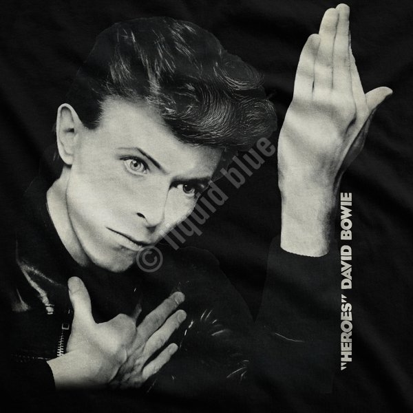 David Bowie - Heroes Black - Liquid Blue