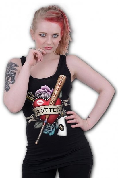 Harley Quinn Rotten - Razor Top Spiral – Ladies