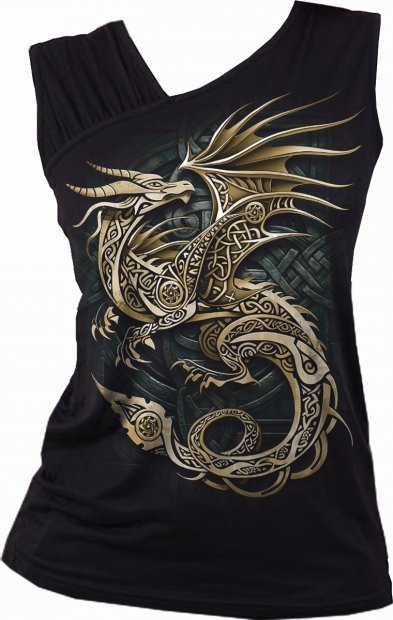 Celtic Dragon - Ladies Slant Top Spiral